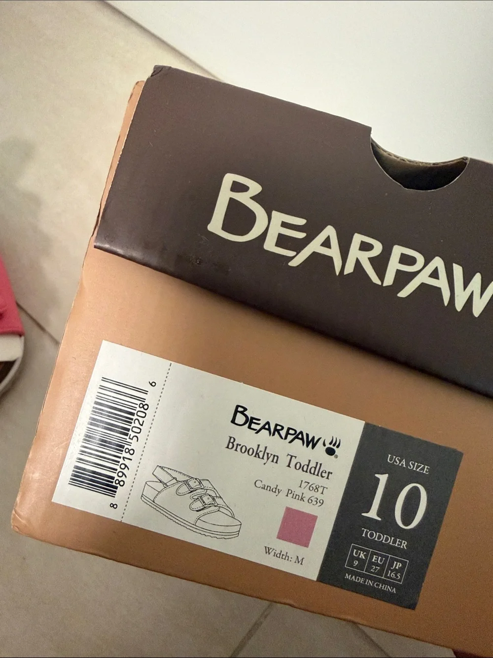 NWT Bearpaw Kids Pink Buckle Sandals